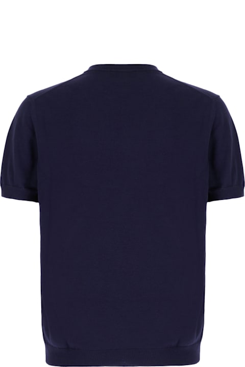 Zanone Clothing for Men Zanone Navy Blue Cotton Sweater