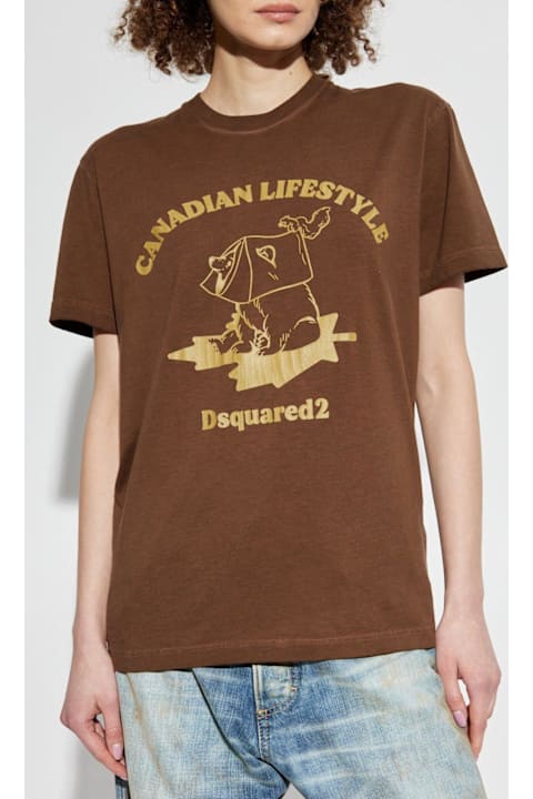 Homeware Dsquared2 Graphic Printed Crewneck T-shirt