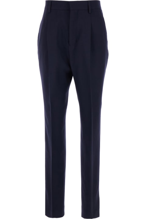 Homeware Ami Alexandre Mattiussi Blue Cigarette Pants In Wool Woman
