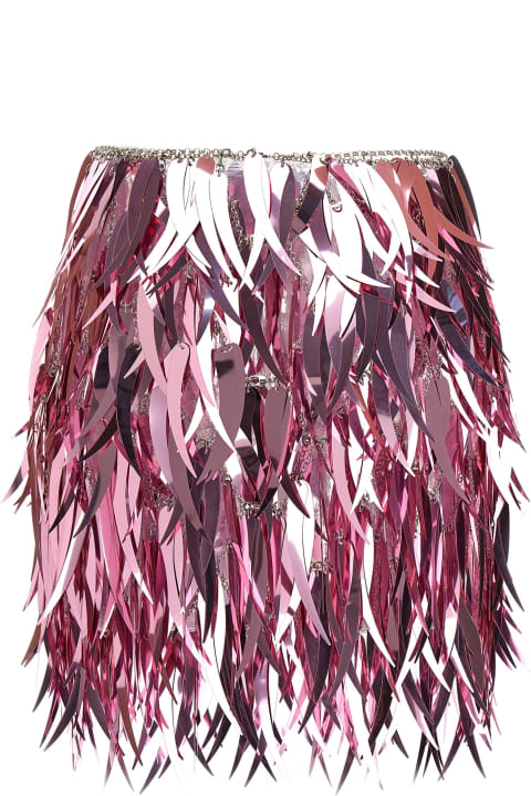 Paco Rabanne for Women Paco Rabanne Metallic Feather Skirt