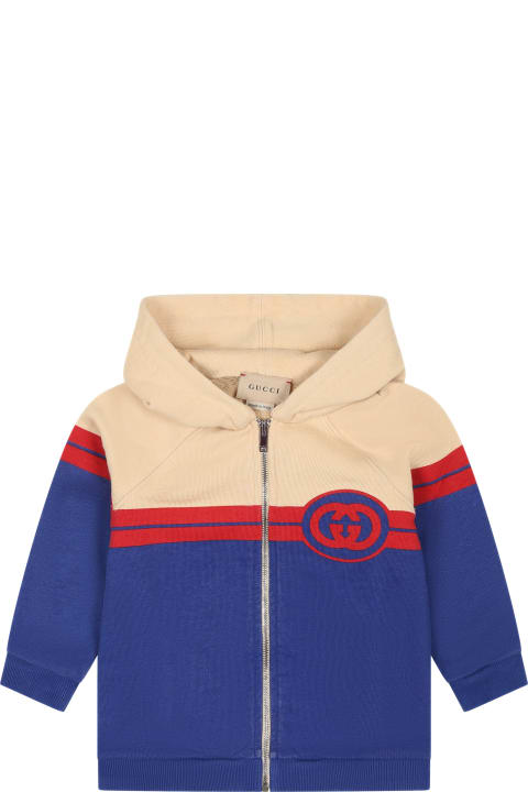 ベビーガールズ Gucciのニットウェア＆スウェットシャツ Gucci Multicolor Sweatshirt For Baby Boy With Logo