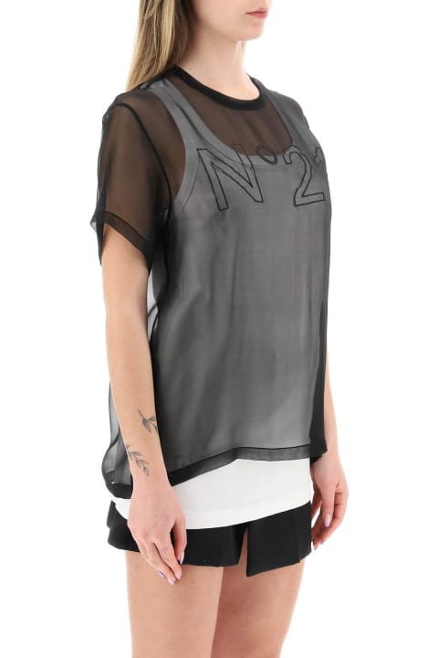 N.21 for Women N.21 Georgette T-shirt With Logo