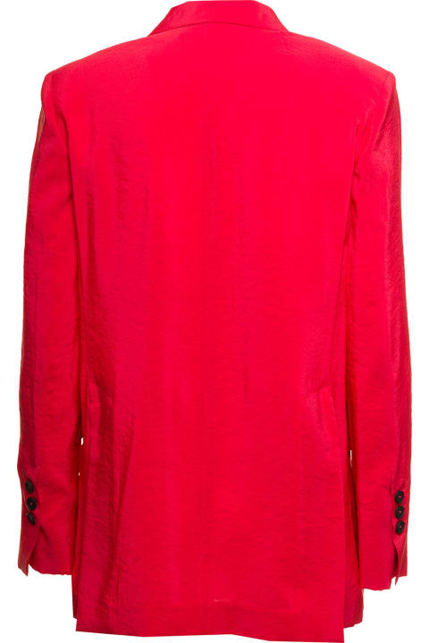Tela Woman's Tania Double-breasted Red Blazer