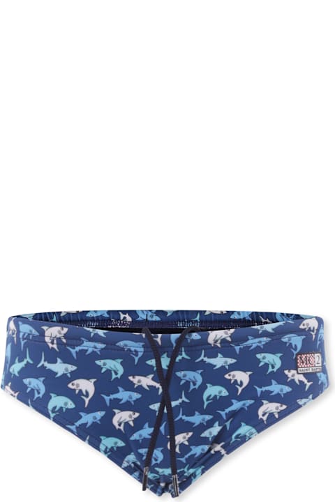 MC2 Saint Barth Swimwear for Boys MC2 Saint Barth Blue Swim Shorts For Boy With Shark