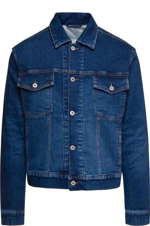 HERON PRESTON Coats & Jackets for Men HERON PRESTON Blue Ex-ray Denim Jacket In Cotton Blend Man