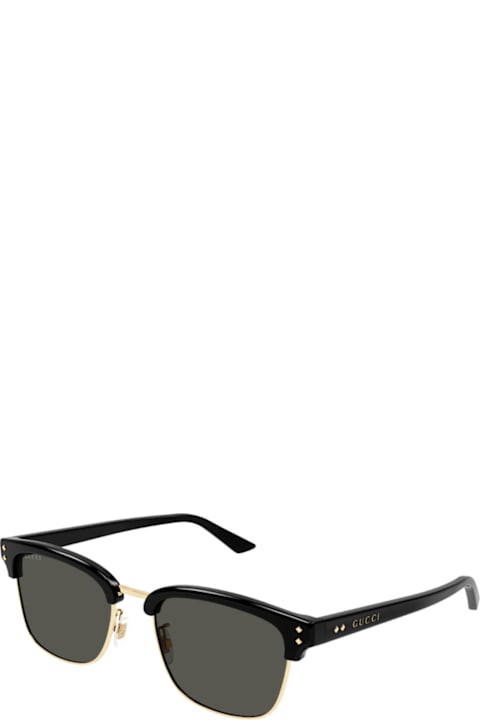 Gucci Eyewear Eyewear for Men Gucci Eyewear Gucci Gg1897sk Linea Institutional Logo 001 Black Grey Sunglasses
