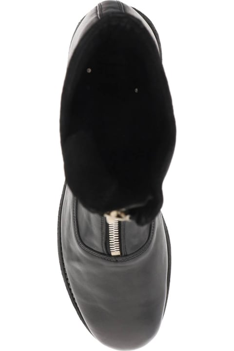 メンズ新着アイテム Guidi Front Zip Leather Ankle Boots