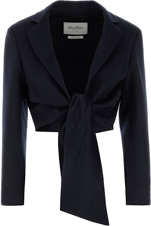 Max Mara Coats & Jackets for Women Max Mara Sash Detailed Straight Hem Cropped Jacket