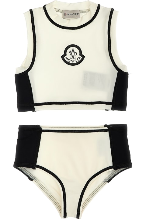 Moncler Swimwear for Girls Moncler Logo Print Bikini Set