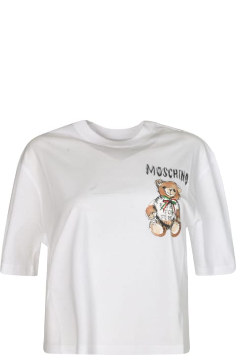 Moschino Topwear for Women Moschino Bear Logo Cropped T-shirt