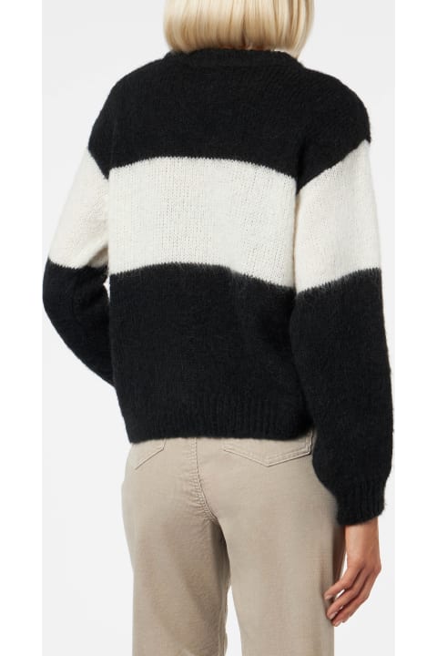 Homeware MC2 Saint Barth Woman Boxy Shape Soft Sweater With Apres Chic Jacquard