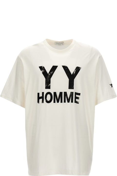 メンズ Yohji Yamamotoのトップス Yohji Yamamoto Logo Print T-shirt