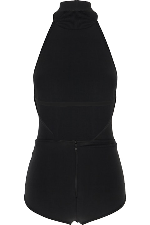 Max Mara Topwear for Women Max Mara Black Stretch Viscose Blend Bodysuit