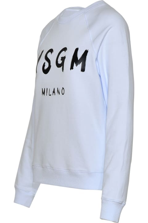 MSGM Fleeces & Tracksuits for Women MSGM White Cotton Sweatshirt