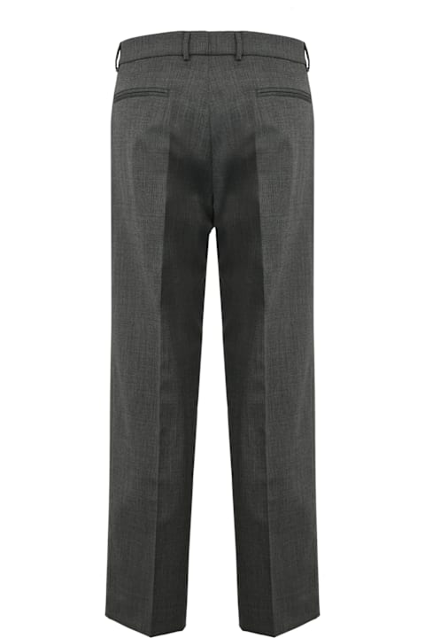 Amaranto Pants for Men Amaranto Wool Trousers With Pleats