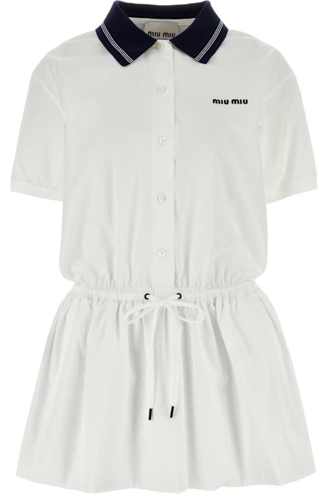 Miu Miu Sale for Women Miu Miu White Cotton Polo Dress