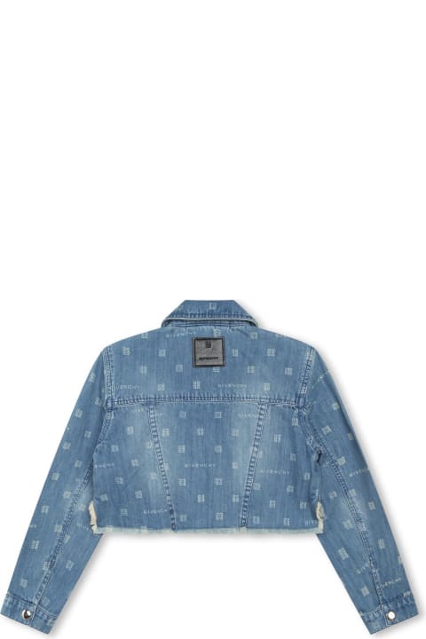 Coats & Jackets for Girls Givenchy Cropped Denim Jacket