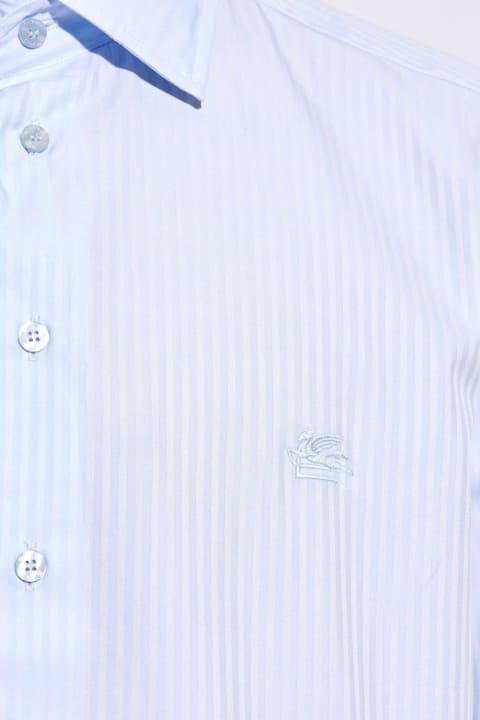 Etro Shirts for Men Etro Pegaso Embroidered Striped Shirt