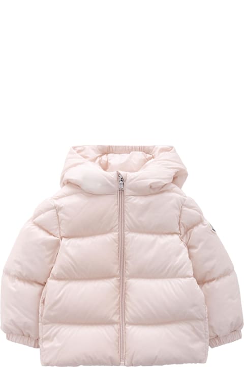 Homeware Moncler Pink Sharon Down Jacket For Baby Girl With Logo