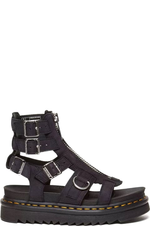 Dr. Martens Women Dr. Martens Olson Sandals In Charcoal Grey Tumbled Nubuck