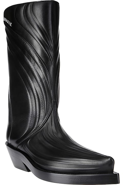 ウィメンズ Muglerのブーツ Mugler Embossed Santiag Boot