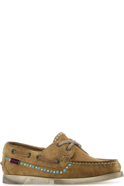 Sebago for Kids Sebago Camel Suede Portland Flesh Out Loafers