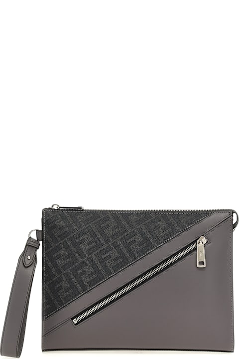 Bags Sale for Men Fendi 'fendi Diagonal' Flat Pouch