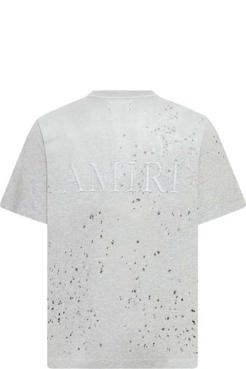 AMIRI ملابس علوية لـ القسم الرجالي AMIRI Ma Shotgun Embroidered T-shirt