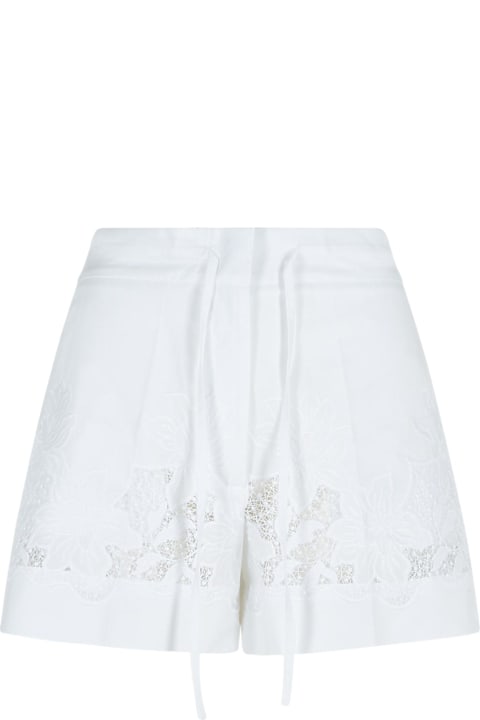 Parosh for Women Parosh White Cotton Bermuda Shorts