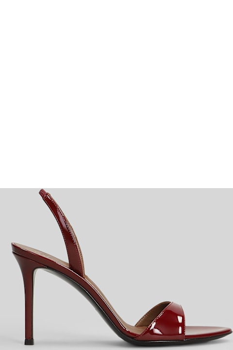 Giuseppe Zanotti Lilibeth 90 Sandals In Bordeaux Patent Leather