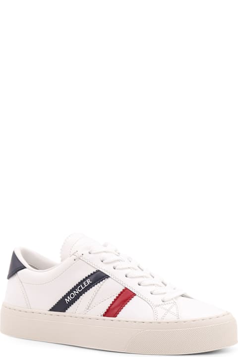 Sneakers for Women Moncler Monaco2 Leather Sneakers With Logo Print