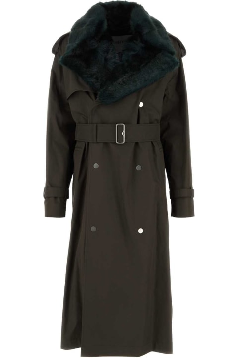 Burberry Coats & Jackets for Women Burberry Chocolate Cotton Oversize Kennington Trench Coat