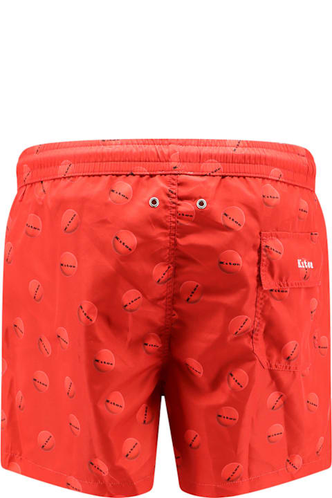 Kiton Men Kiton Nylon Swim Trunk With All-over Print