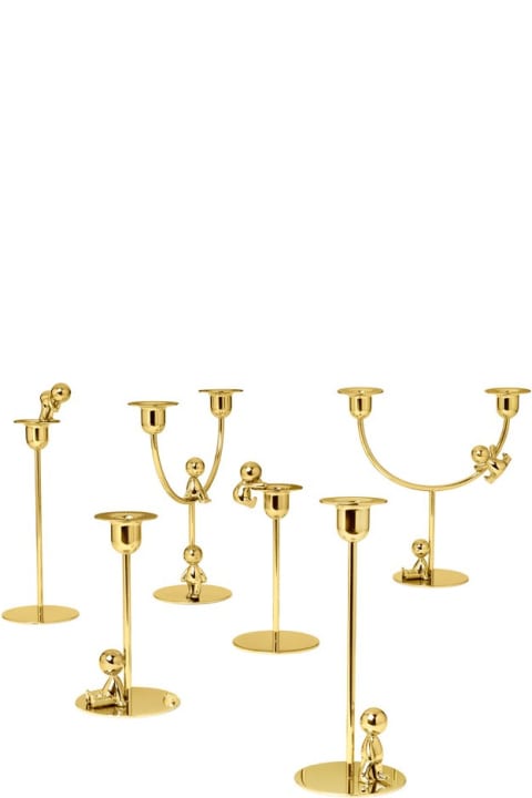 Home Décor Ghidini 1961 Omini - The Walkman Tall Candlestick Polished Brass