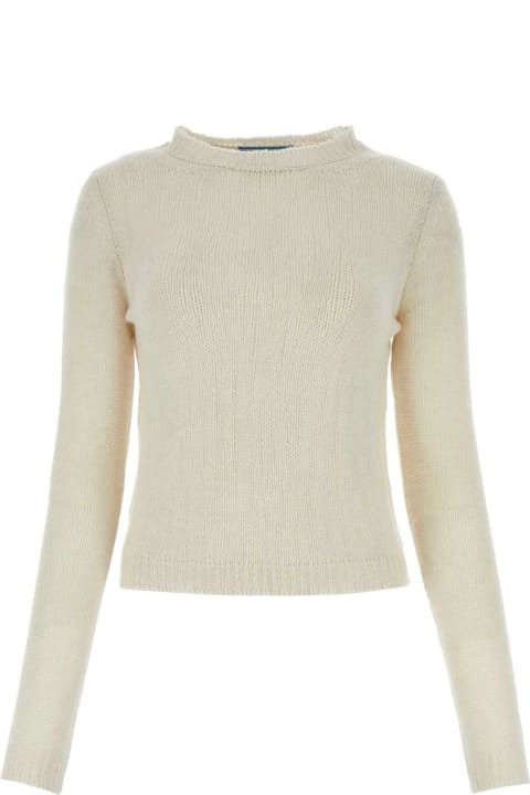Prada Clothing for Women Prada Chalk Cashmere Sweater