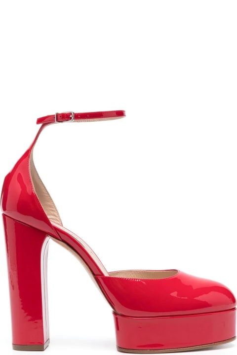 Casadei Sandals for Women Casadei Red Calf Leather Platform Pumps
