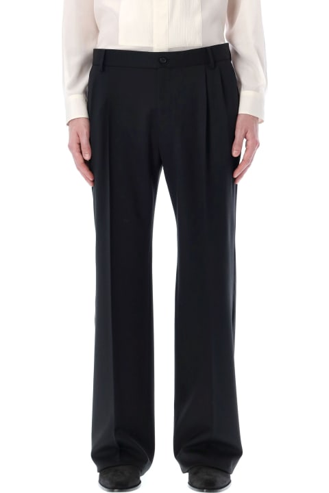 メンズ Dolce & Gabbanaのボトムス Dolce & Gabbana Stretch Virgin Wool Pants With Straight Leg