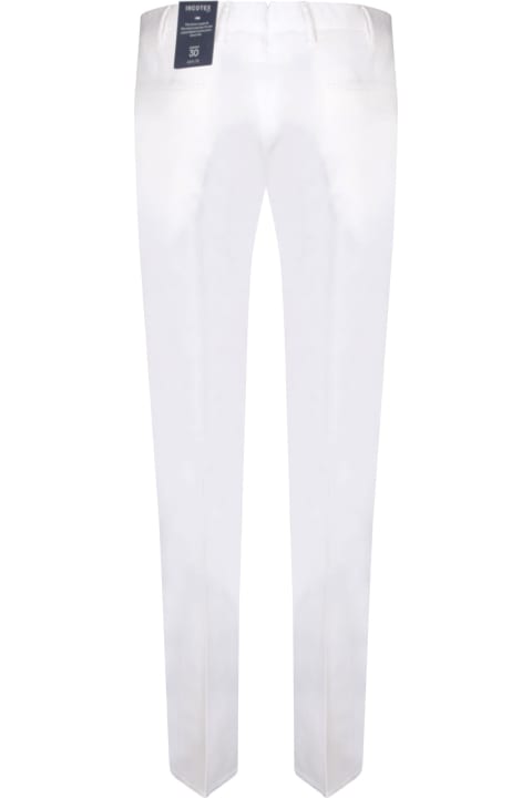 Incotex Pants for Men Incotex Slim Fit White Trousers
