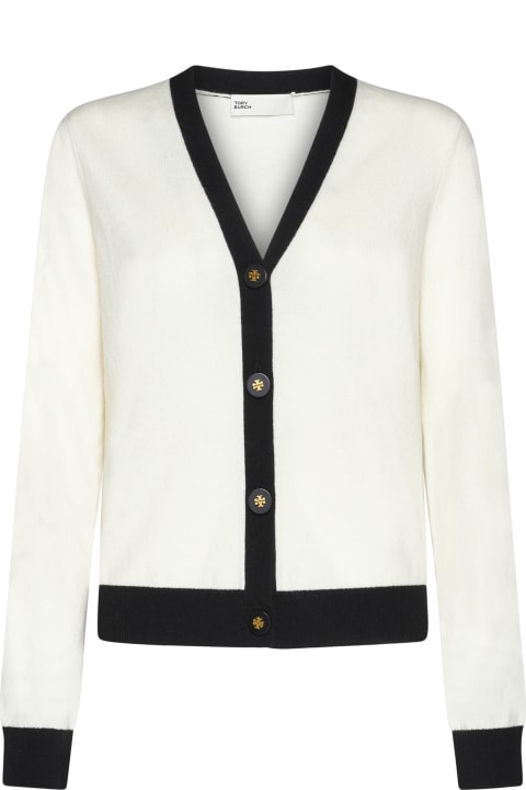 Tory Burch Sweaters for Women Tory Burch Cardigan With Contrasting Finish