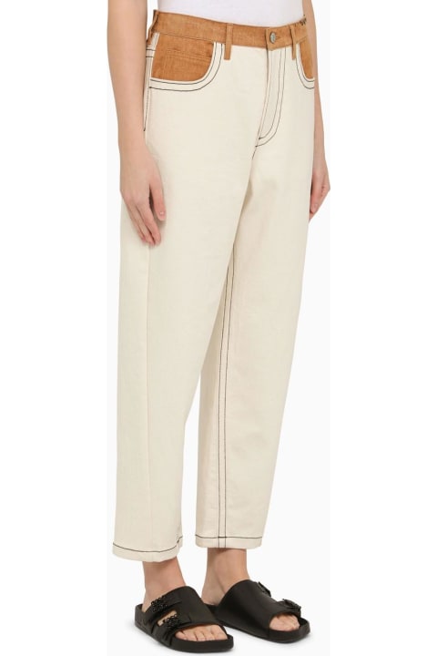Marni Women Marni White\/beige Regular Denim Jeans