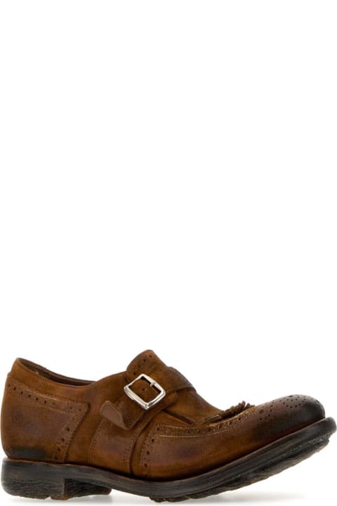 Church's Laced Shoes for Women Church's Caramel Suede Shanghai W Monk Strap Shoes