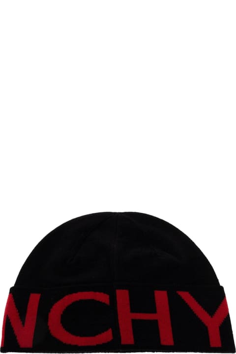 メンズ 帽子 Givenchy Wool Logo Hat