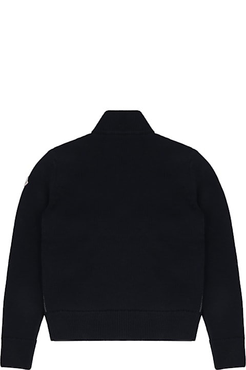 Sale for Kids Moncler Cardigan With Padded Front Panel
