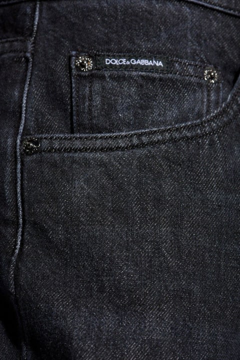 Dolce & Gabbana Jeans for Men Dolce & Gabbana Logo Tag Tapered Leg Jeans
