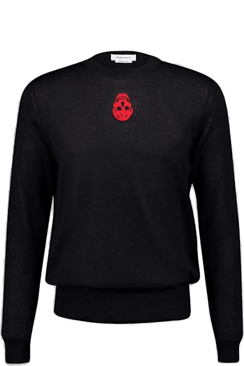 Alexander McQueen for Men Alexander McQueen Skull Embroidered Knitted Jumper