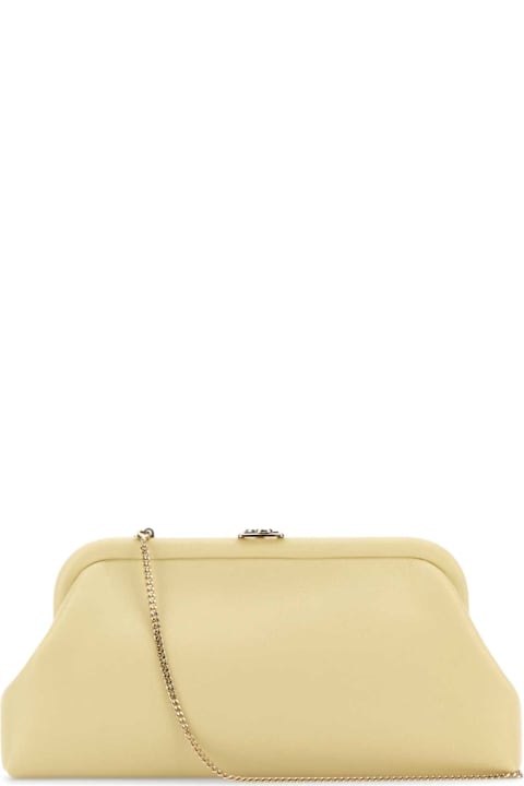 Homeware Jimmy Choo Cream Leather Skylar Clutch