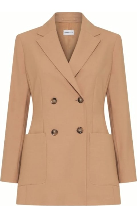 Marella Coats & Jackets for Women Marella Camel Double Breasted Jacket