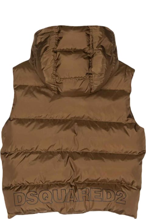 Coats & Jackets for Girls Dsquared2 Brown Gilet Unisex