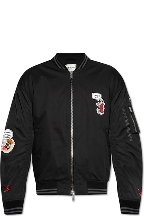 Iceberg for Men Iceberg Iceberg Bomber Jacket With Patches
