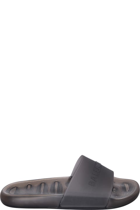 Other Shoes for Men Balenciaga Trasparent Black Sandasl